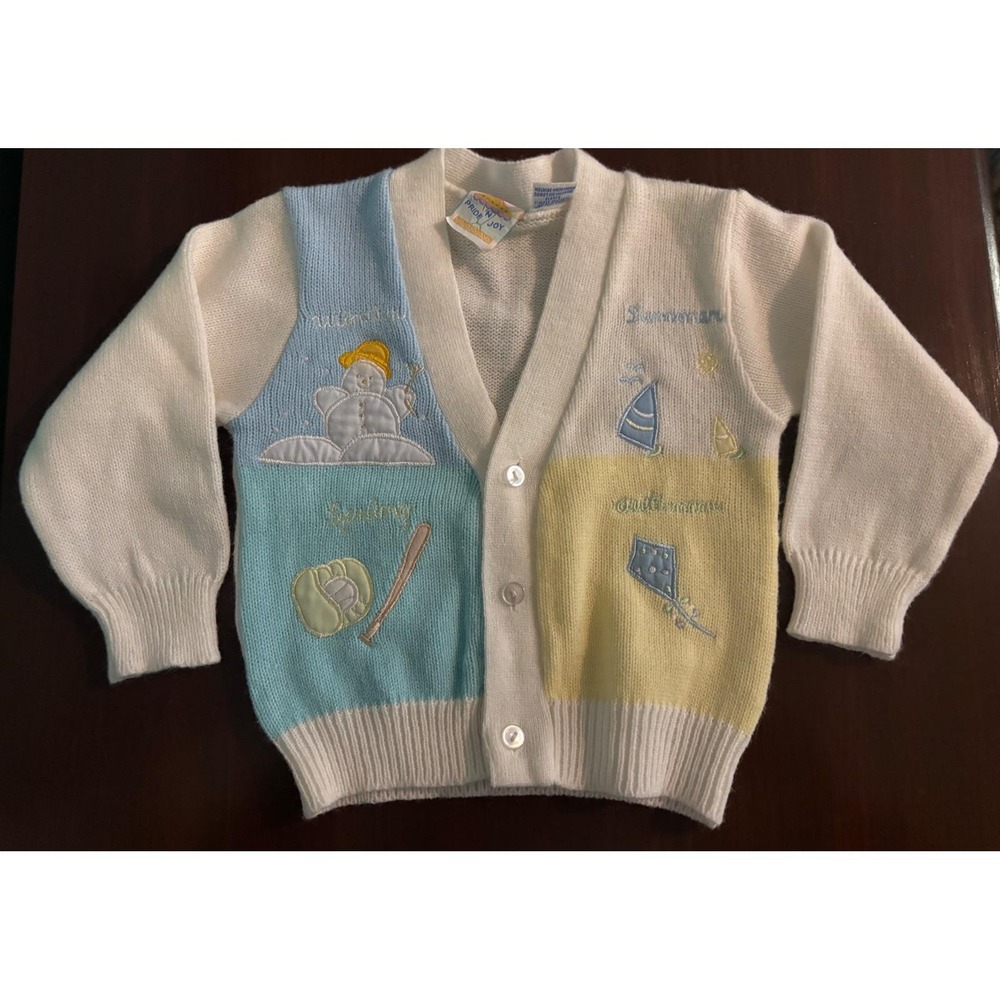 Vintage Pride 'N Joy 18 Mos. Acrylic Cardigan Winter Spring Summer Autumn Unisex
